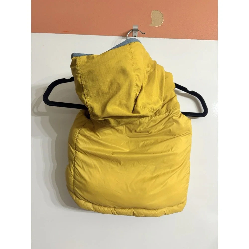 Zara BabyBoy Puffer Vest Boys 12-18 Months‎ Yellow Hooded Outerwear Zip